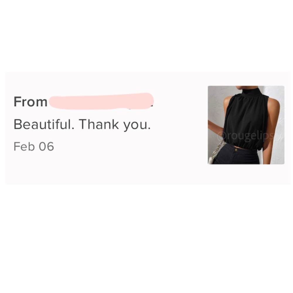 Black Crop Tulip Top High Neck Ties - Picture 9 of 9
